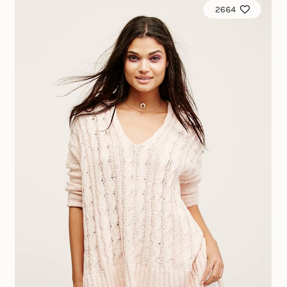 Free people Cream Easy Cable knit! - Picture 3 of 3